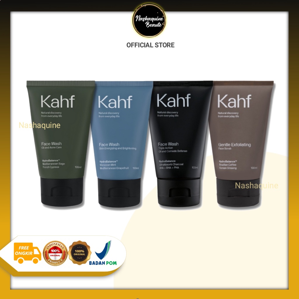 KAHF Face Wash Face Scrub 100ml - Skincare Pria