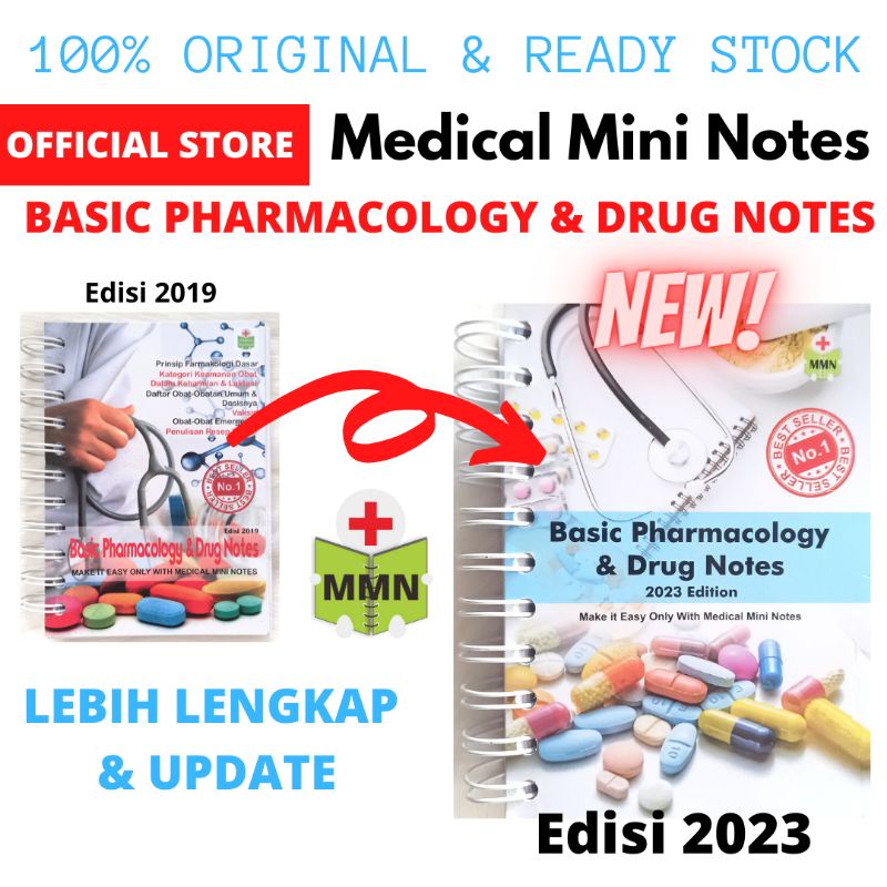 Jual Original Terbaru 2023| Medical Mini Notes Basic Pharmacology Notes ...