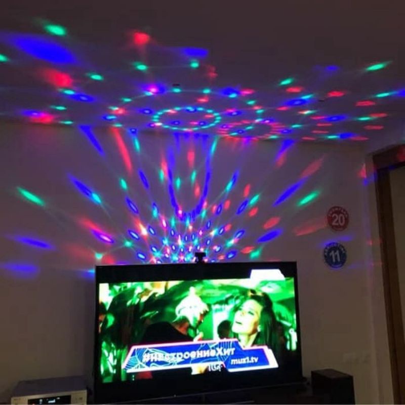 LAMPU DISCO LED Fitting tumblr mini otomatis disko warna warni RGB