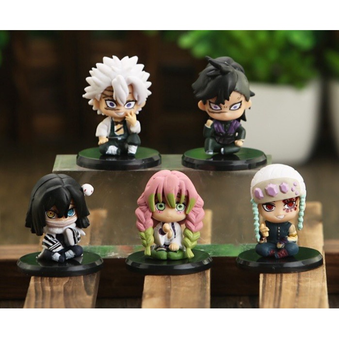Mini Action Figure Cake Topper Demon Slayer 1 Set isi 5 Kimetsu No