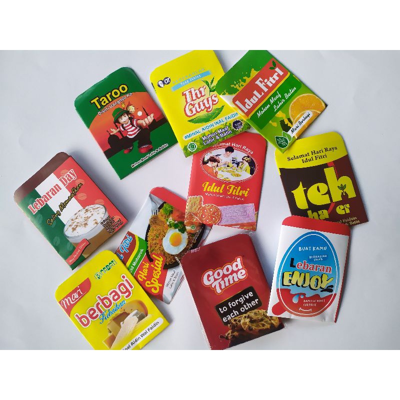 

amplop lebaran viral motif snack
