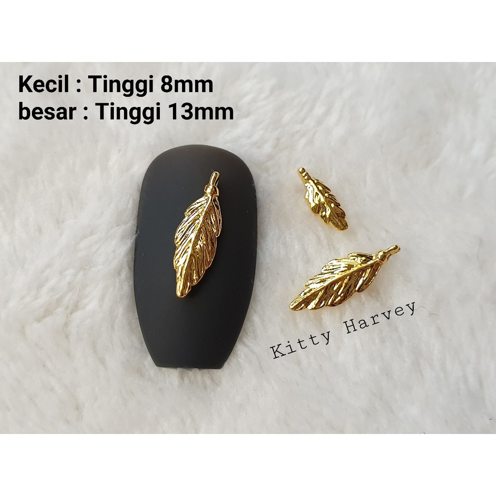 10pcs Charm Nail Daun