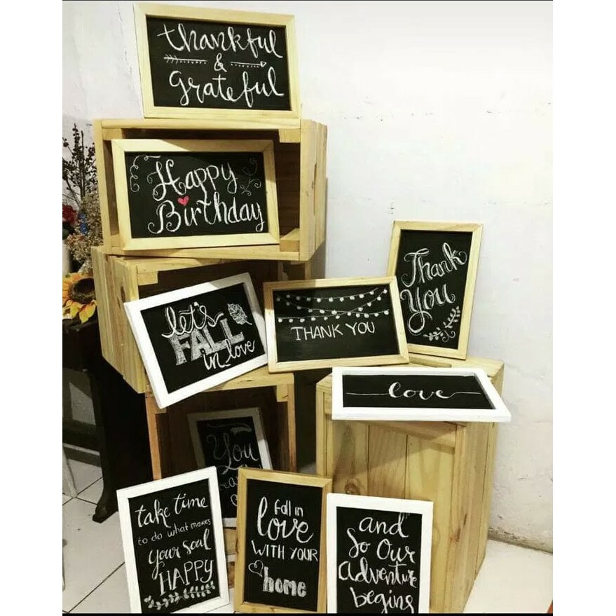 

Chalkboard 30x25 Papan Tulis Kapur Dekorasi Prewedd Media Belajar Anak