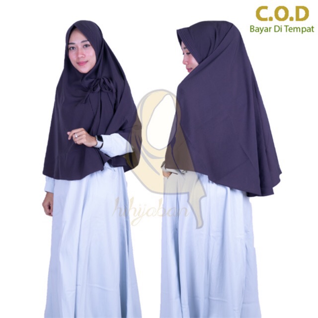 Pet antem jilbab aurora L wolpeach / jilbab hijab wolfis jumbo R.14