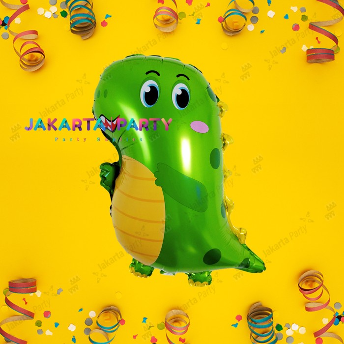 Balon Karakter Dino Cute Hijau / Balon Dino Lucu / Balon Dino Kartun