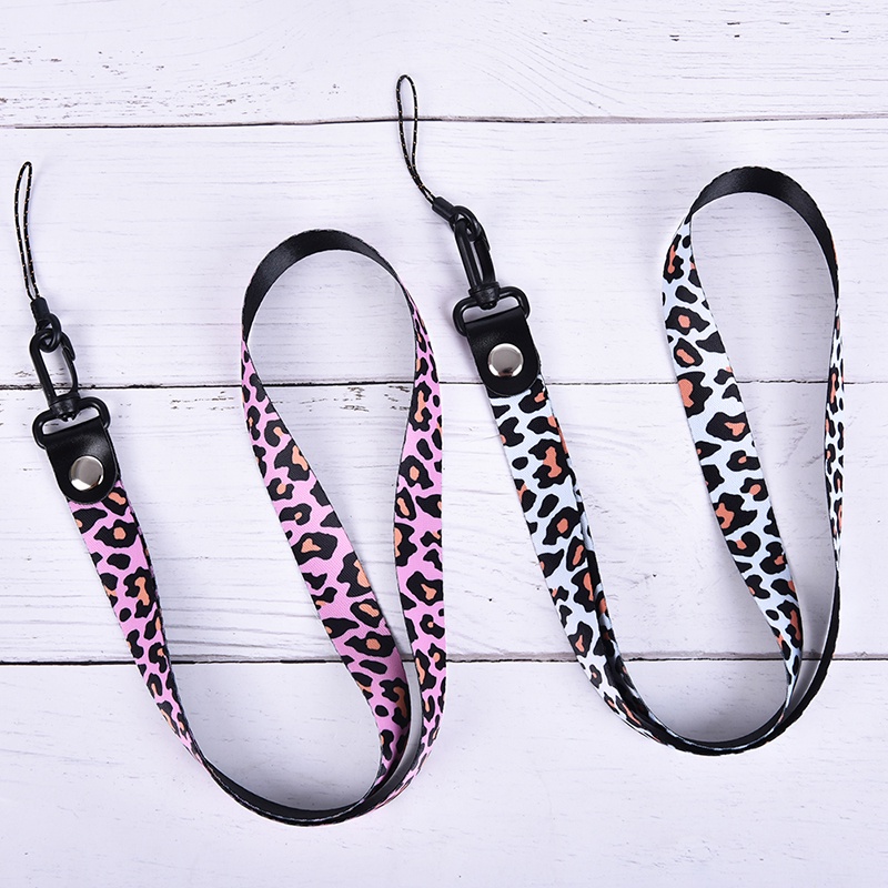 (E2id &amp; &gt; Tali Lanyard Leher Motif Leopard Untuk Handphone Universal