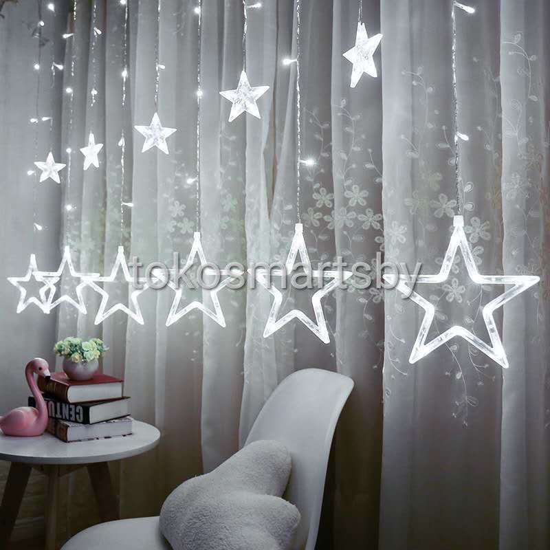 Lampu Natal Tirai Bintang Besar LED Tumblr Light / Led Star Curtain Light