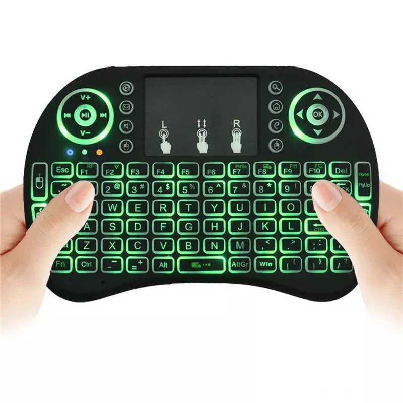 Keyboard I8 Mini LED Wireless Touchpad Remote For PC Laptop Android TV