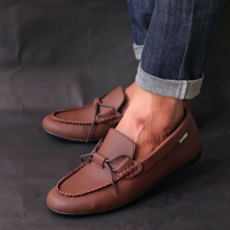 KYOTO | Sepatu Pria Casual Original Loafers Kulit Sintetis Murah Cozy Footwear Slip On Kasual