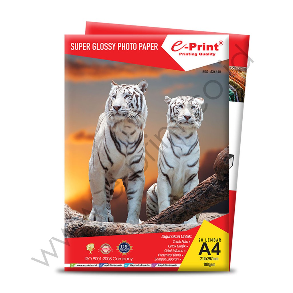 Kertas Foto e-Print A4 180 gram SUPER GLOSSY PHOTO PAPER