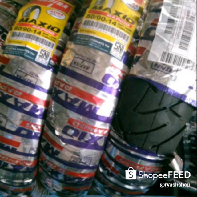 Paket Ban tubeless Maxio Techno/Rapido 70/90-14 &amp; 80/90-14 belakang for beat/mio/vario/m3