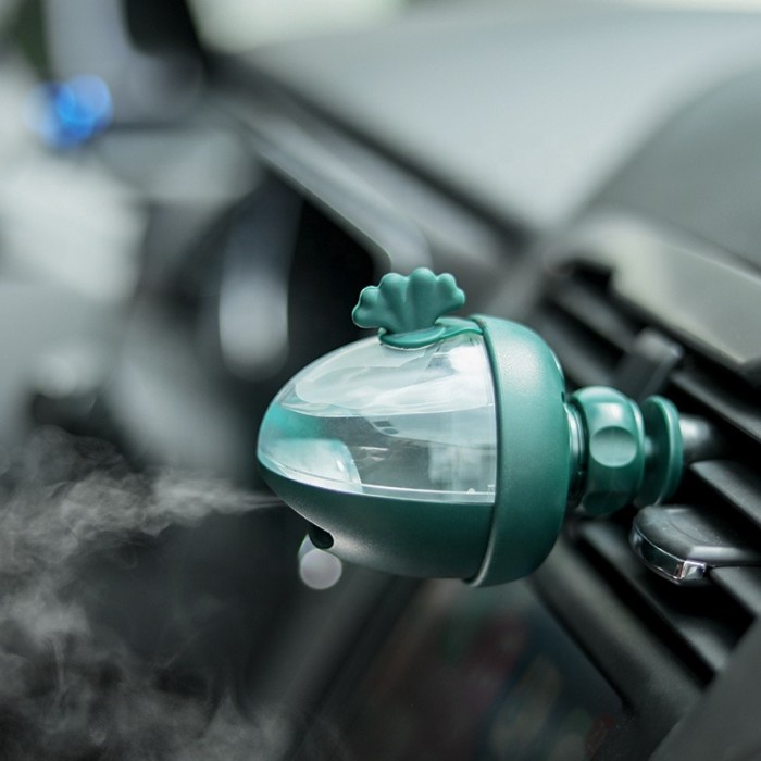 Car Mini Humidifier 360° (Air Vent + Dasbhoard) Pelembab Udara Kabin Interior Portable Mobil
