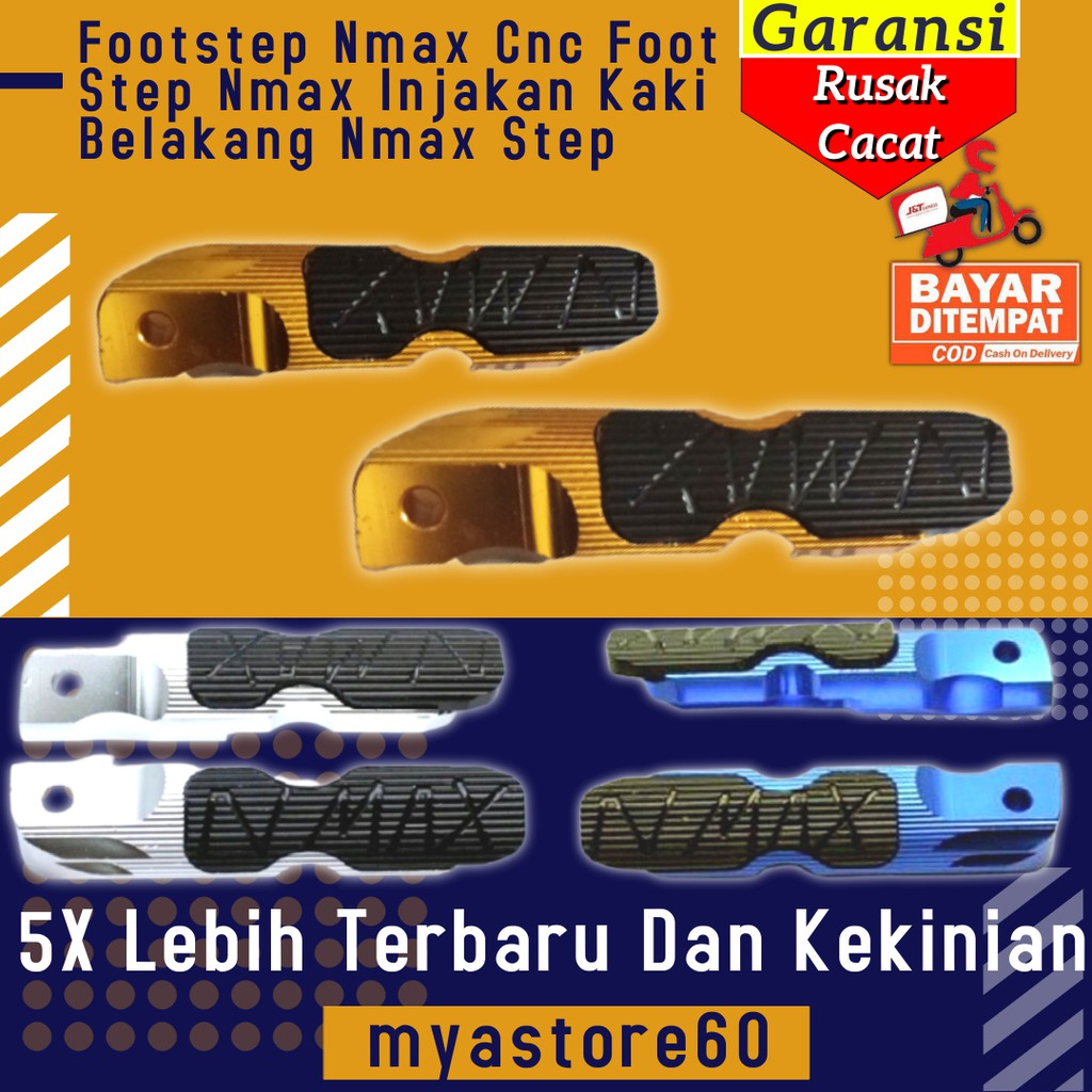 Footstep Nmax Cnc Foot Step Nmax Injakan Kaki Belakang Aksesoris Variasi  Sparepart Yamaha Nmax Step