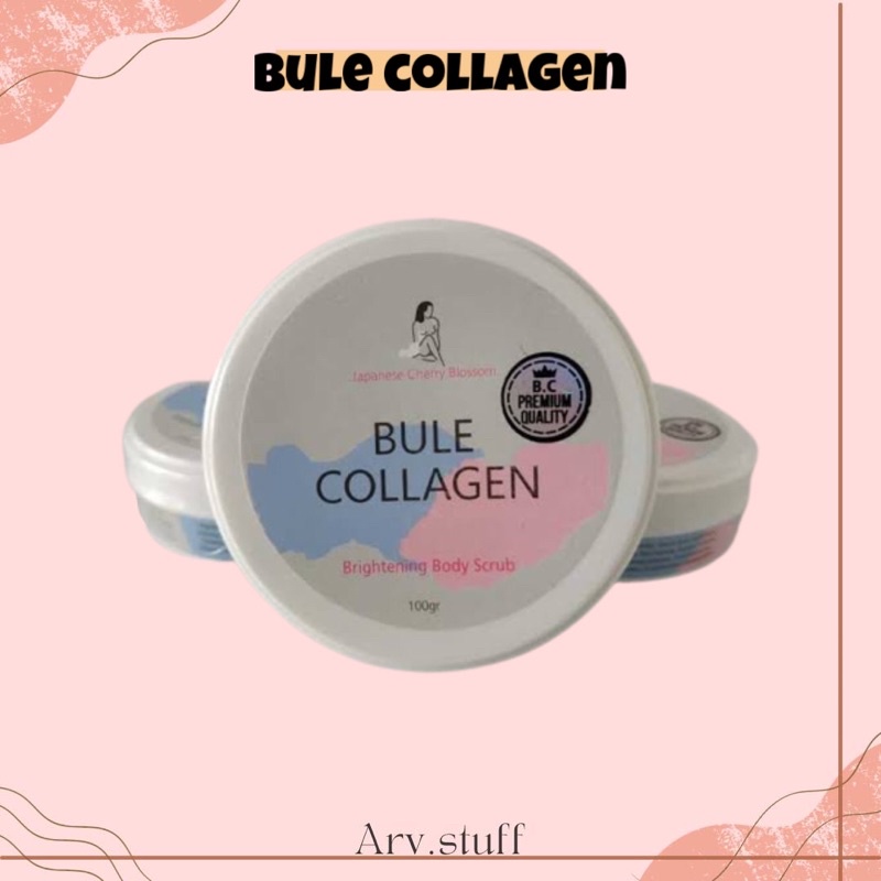 Bule Collagen Whitening Body scrub / Lulur mandi pemutih pencerah badan BPOM halal infinity japanese