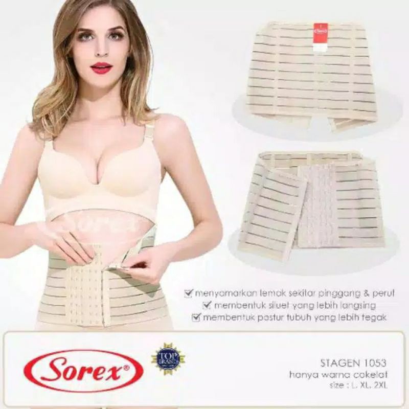 Stagen korset pelangsing perut Sorex 1053 kancing kait