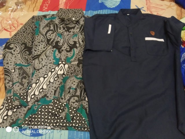 Batik Pria Lengan Panjang Batik Azmil Hrb026 Motif Keratonan Kode 002 Size M L Xl Xxl Reguler