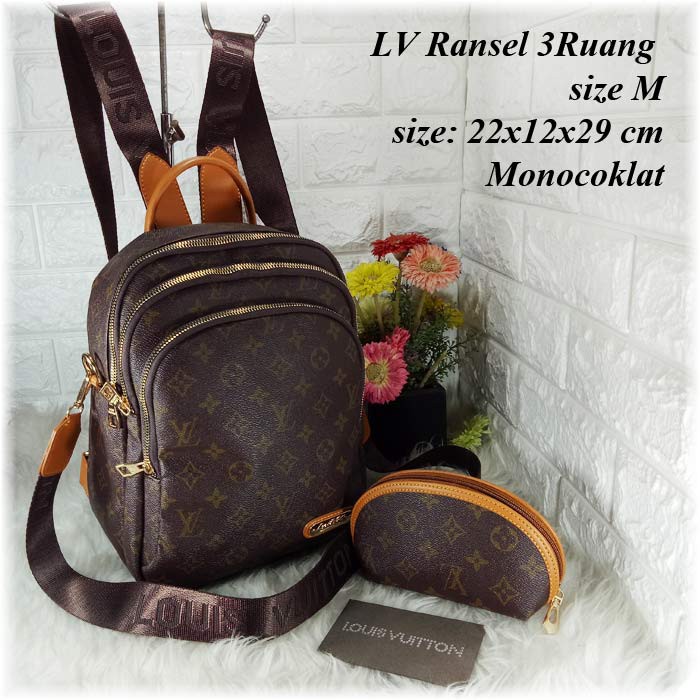 LV Ransel 3Ruang Size M