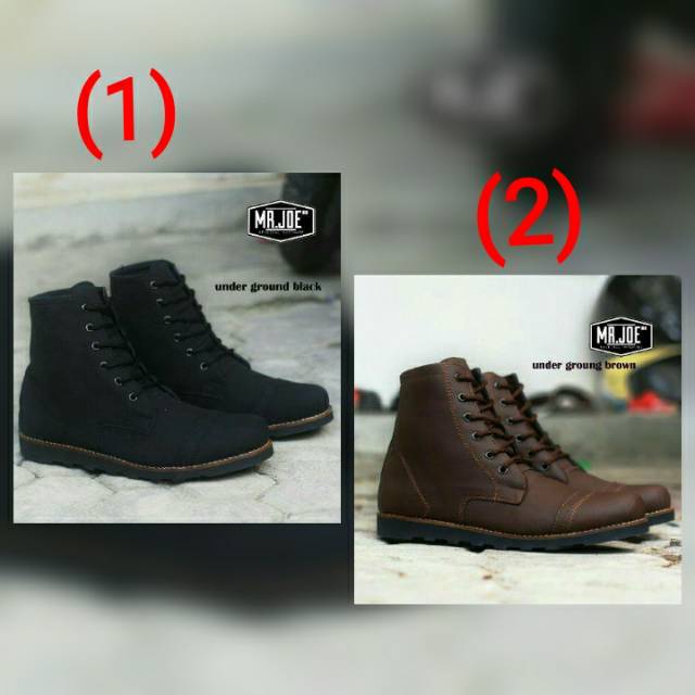 sepatu boots sepatu Mr.joe underground seoatu pria