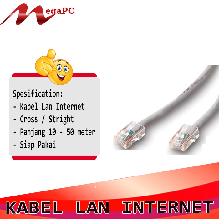 Kabel Lan Internet Cross / Stright (10 - 50 METER)