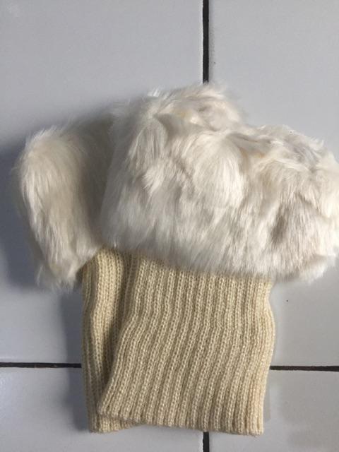 Penghangat Kaki Bulu Leg Warmer