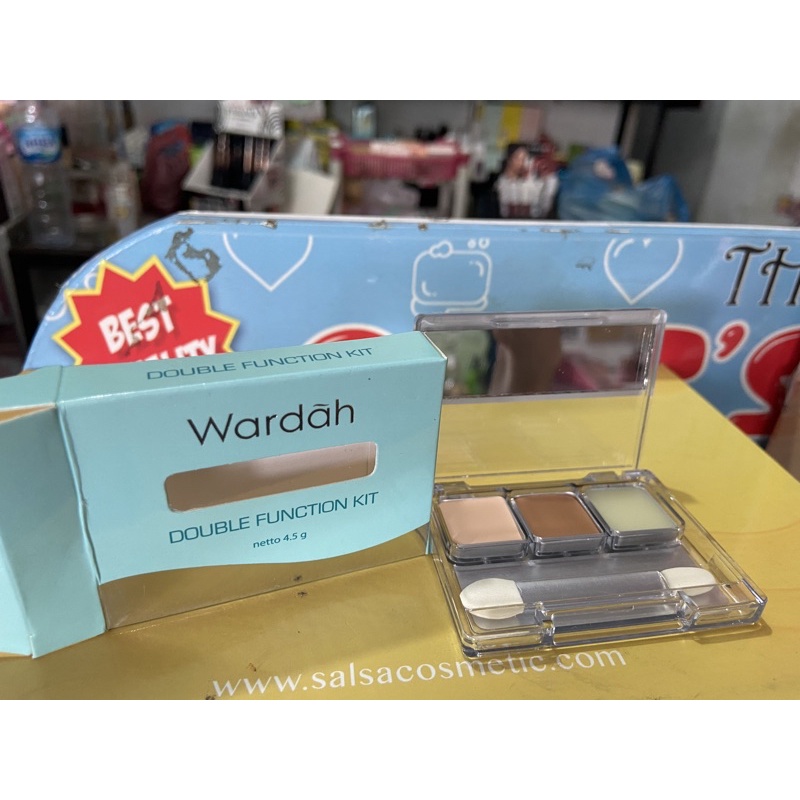 [ap] wardah double funtion kit 3in1 - eyebrow palette wardah double funtion kit