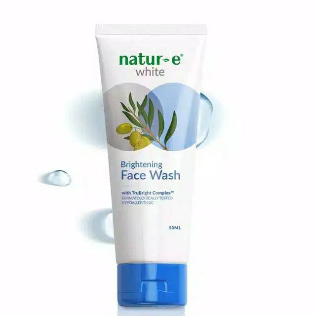 Natur E White Brightening Face Wash kemasan tube 50ml (sabun cuci muka mencerahkan)
