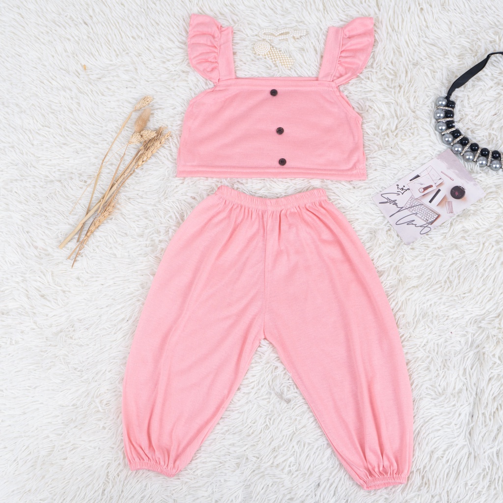 IL - Setelan Nira Set Anak Perempuan / Baju anak perempuan / Setelan Crop Celana Panjang