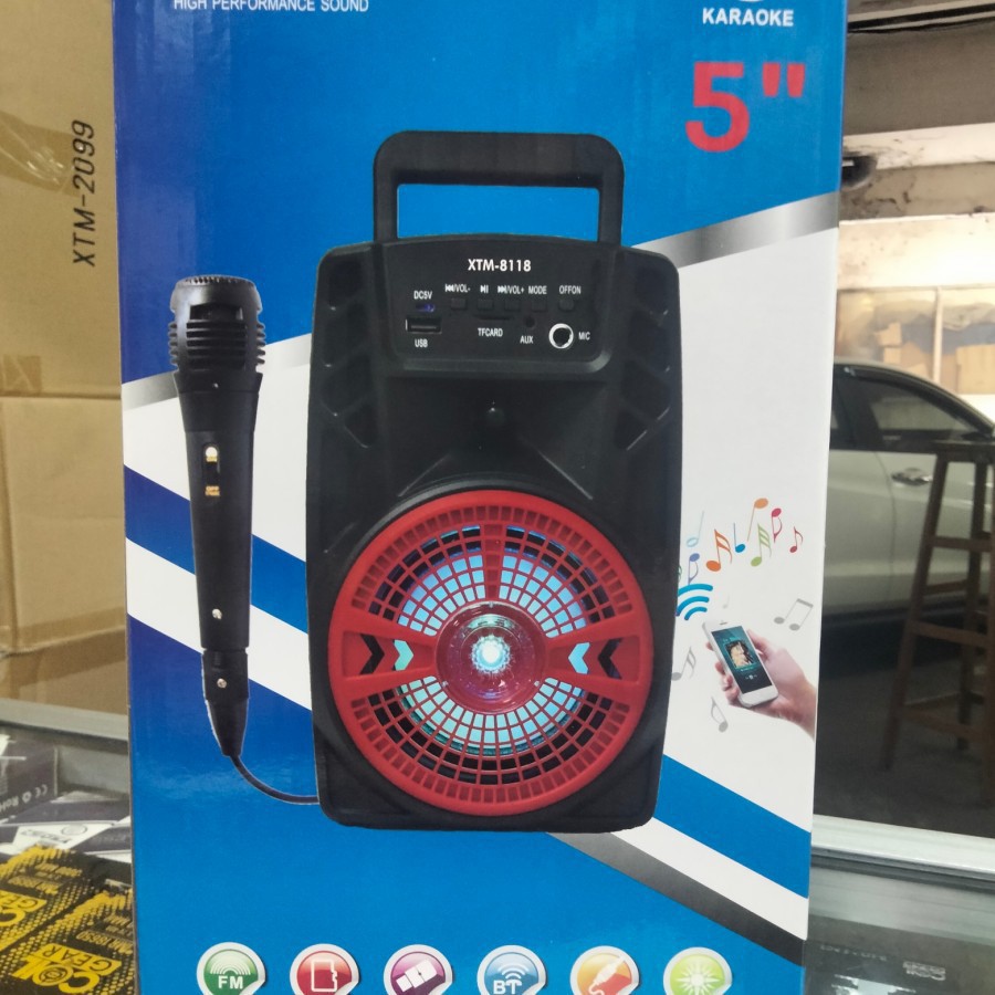 COD SPEAKER BLUETOOTH 5 INCH XTM 8118 PLUS MIC KARAOKE//SPEAKER SALON AKTIF//SPEAKER KARAOKE