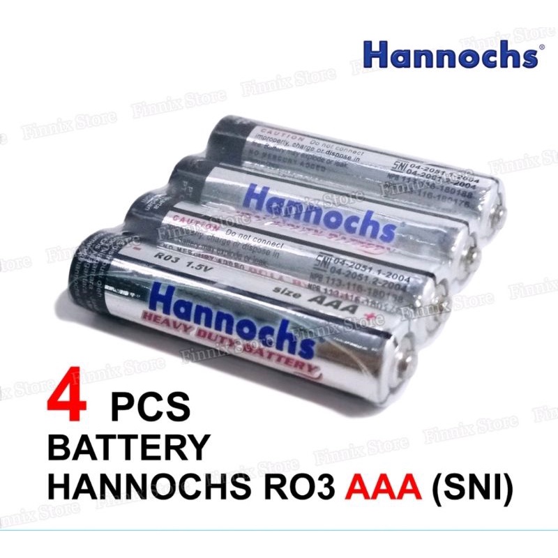 BATERAI HANNOCHS  AAA SUPER HEAVY DUTY BATTERY 4 PCS