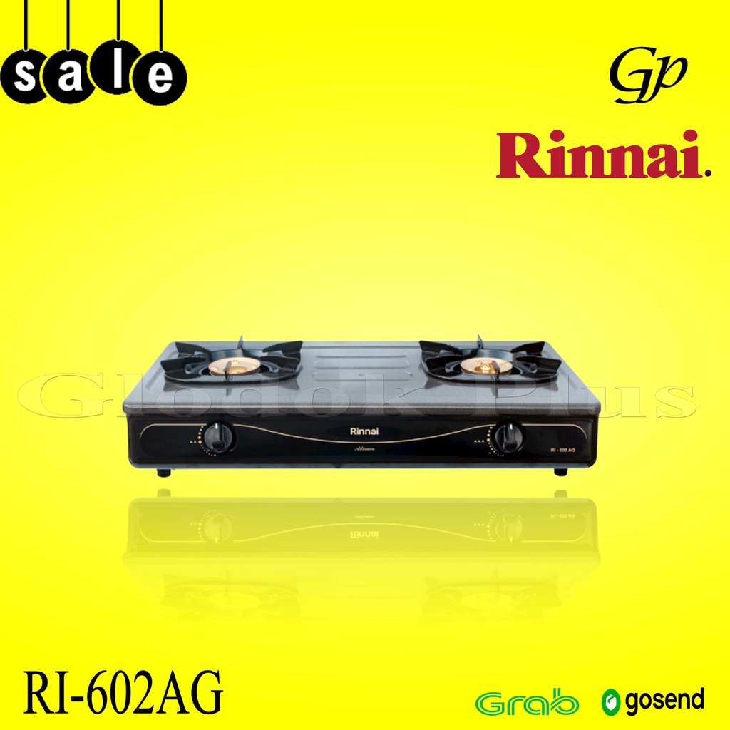 Rinnai RI-602AG Kompor Gas 2 Tungku RI602AG Api 602 AG rinai ri602