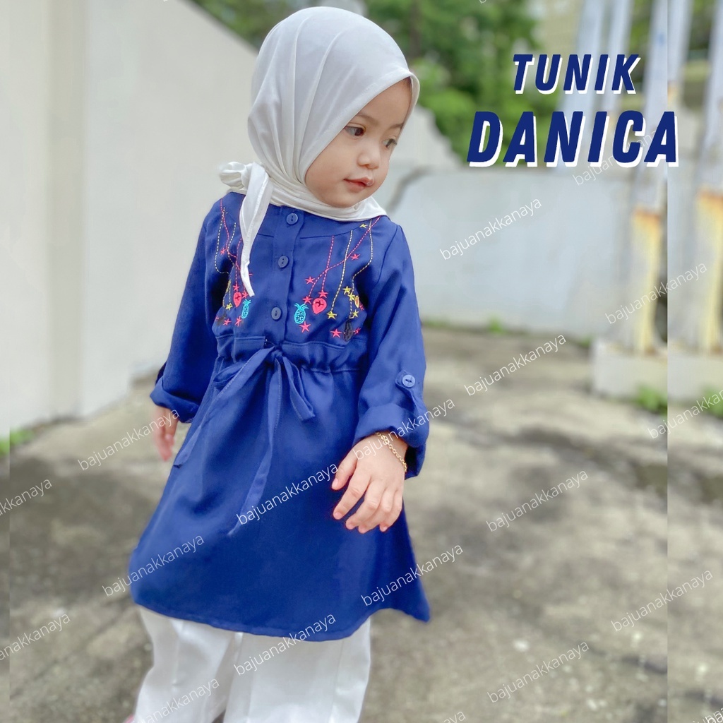 1-4TH TUNIK DRESS ANAK DANICA TUNIK ANAK PEREMPUAN by BOBO KIDS