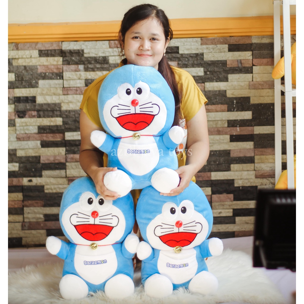 Boneka Doraemon Ukuran 45 cm XL/boneka doraemon terbaru/boneka doraemon jumbo/boneka karakter lucu/boneka terbaru