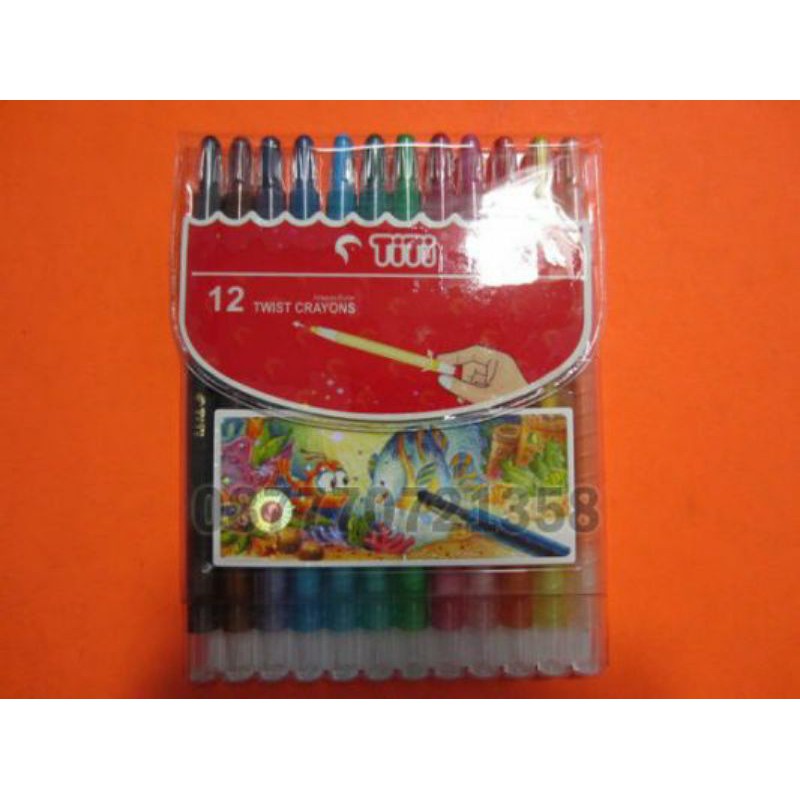 

crayon Titi putar 12 warna