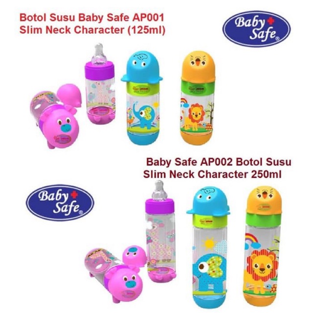 BABY SAFE Reguler Slim Neck Bottle AP001 &amp; AP002 (Botol Minum Susu Anak Bayi)