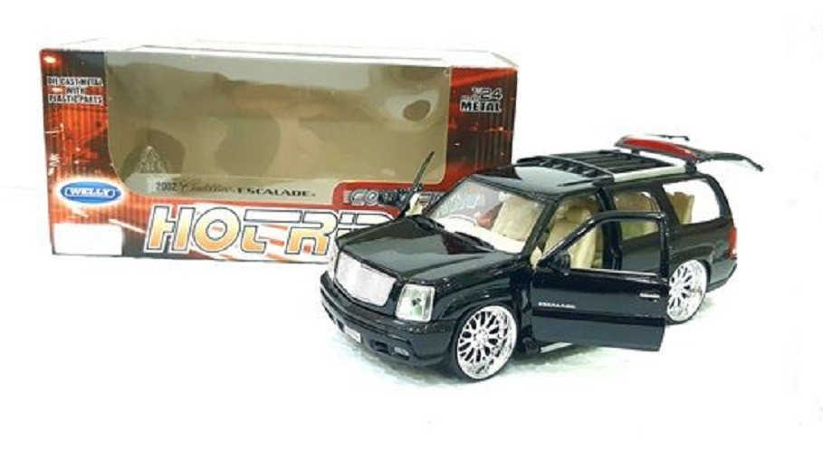 Welly Nex Cadillac Escalade 2002 Hot Rider Hitam Skala 1:24
