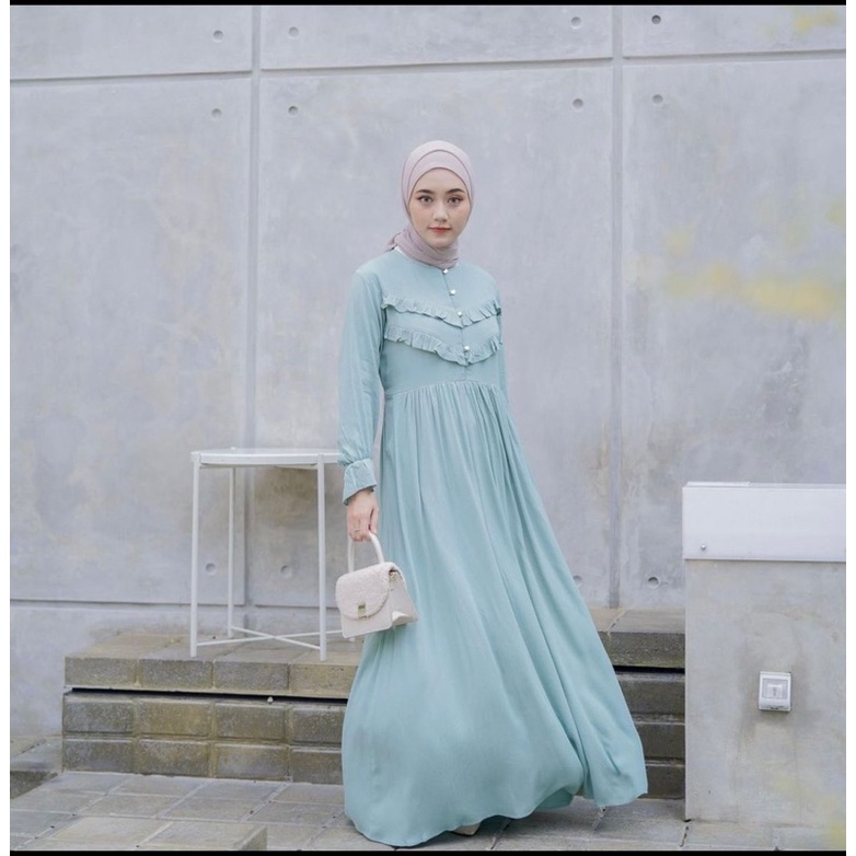 (MGA) GAMIS SOFIYA OVERSIZE RUFFLE DAILY BUSUI DRESS WOLFIS