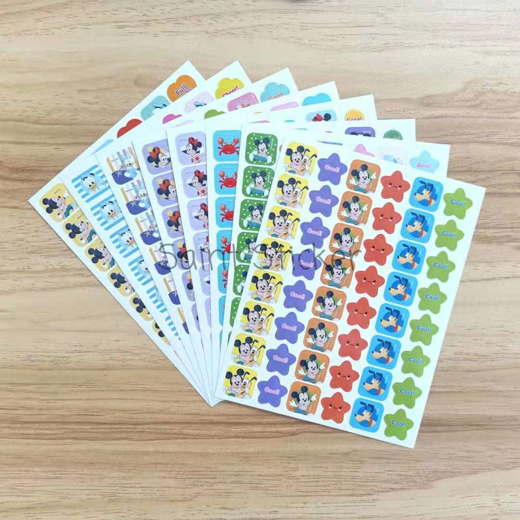 

Bonus Reward Sticker Stiker Anak Karakter Kartun Disney Mickey Mouse