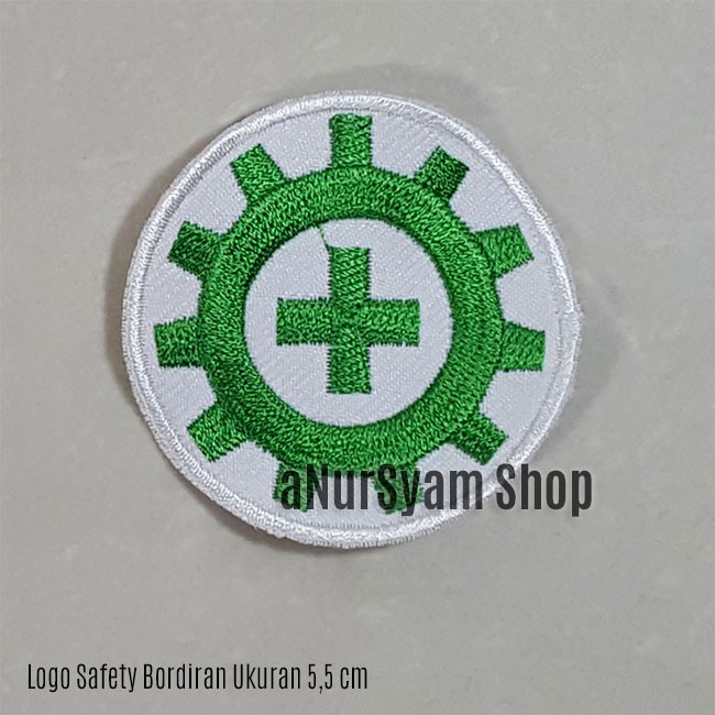 Logo Safety Bordiran Bulat 5,5 cm