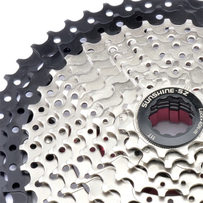 Sprocket Cassette Sunshine 11 Speed 11-42T Gir Sepeda Silver