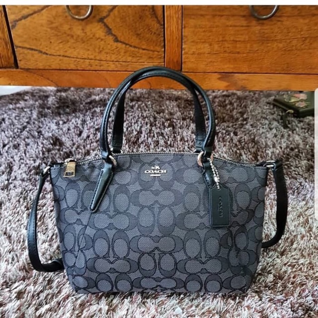 Tas coach mini kelsey signature sign black original bag