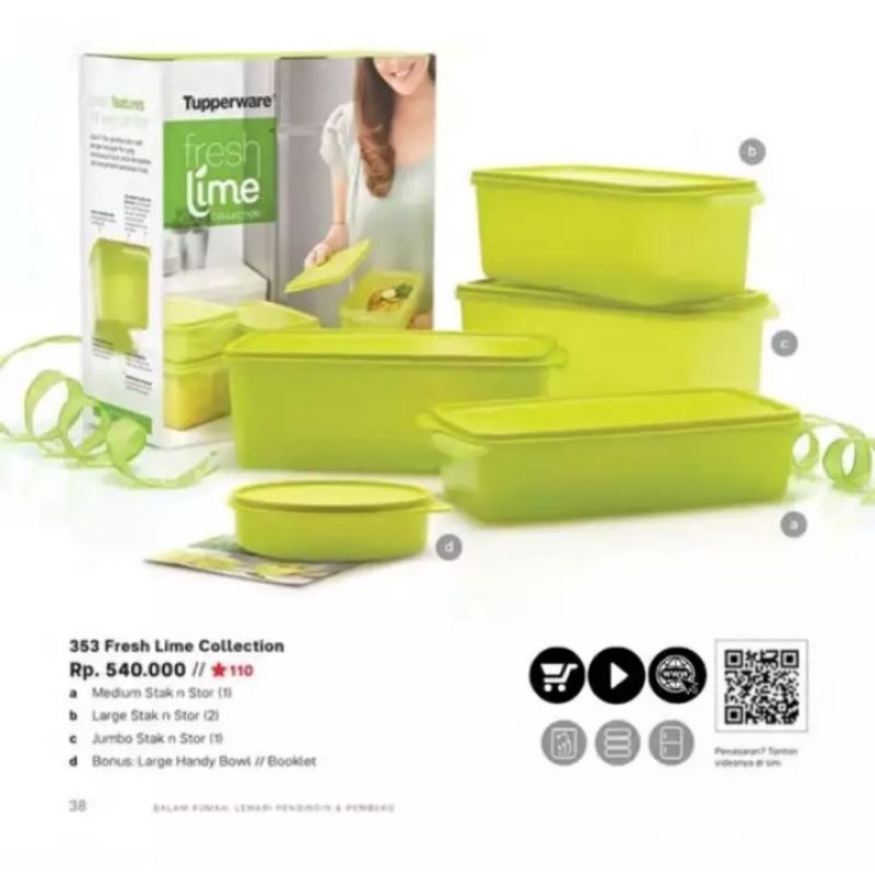 Fresh lime Tupperware / kotak penyimapnan dalam kulkas tupperware / kotak penyimpanan sayur, buah tu