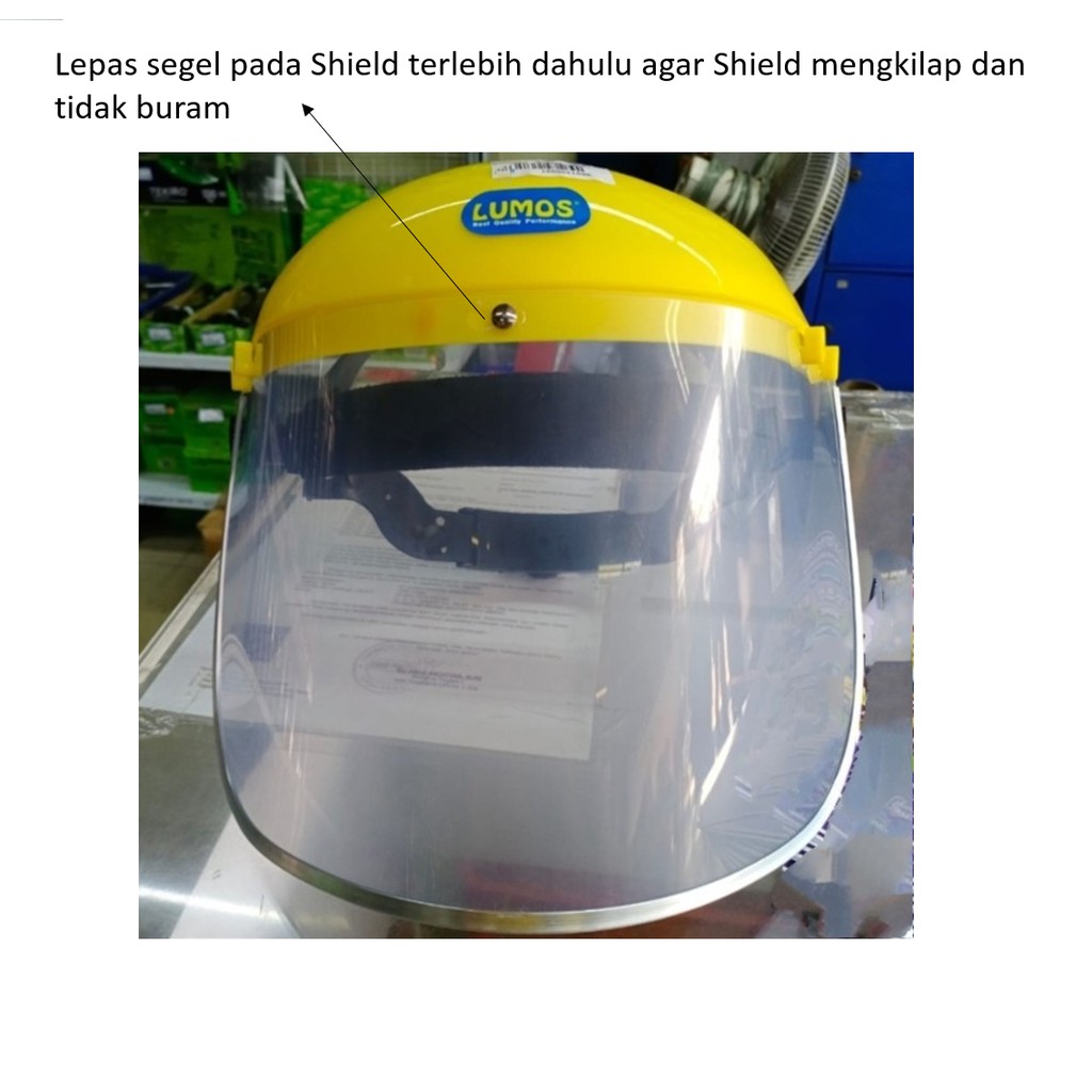 Nanjos - Face Shield Faceshield Pelindung Wajah Helm Medis Clear Kuning Tebal