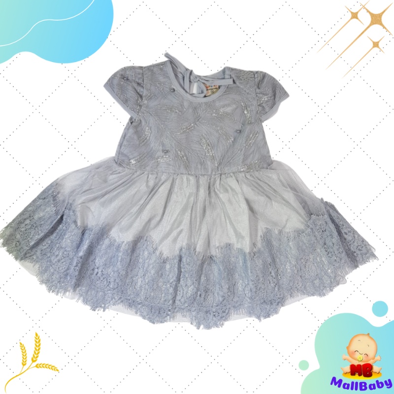 JUAL RUGI - CUCI GUDANG! Baju Bayi Perempuan 0-6 Bulan Dress Bayi Perempuan Newborn Murah Gaun Bayi Kayla