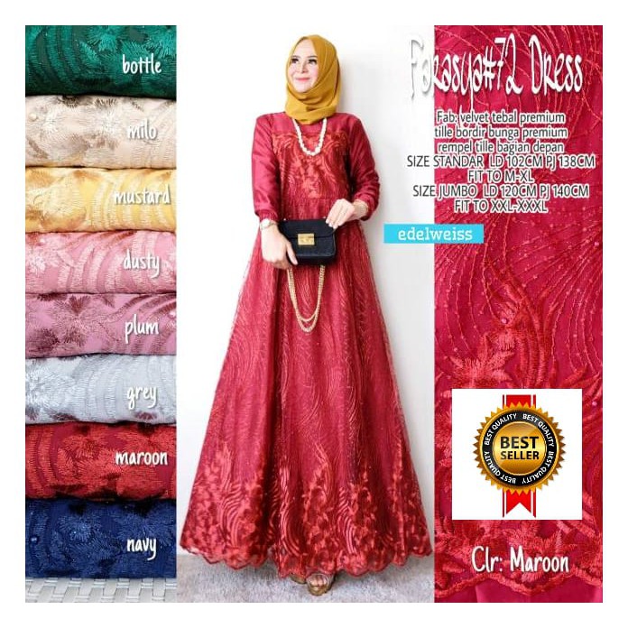 TERMURAH!! Gamis Syar i Gamis brukat Gamis Farasya Gamis Brokat Gamis Busui Gamis Kondangan