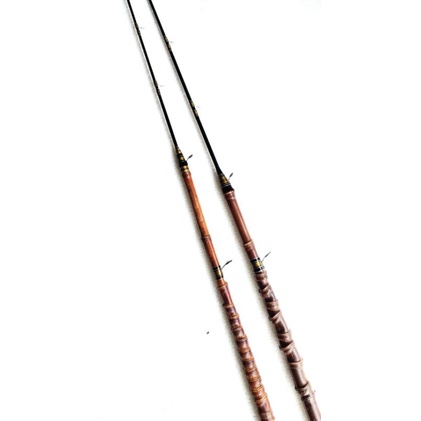 Joran Pancing Kolam Besutan Carbon Solid Padat 138 - 147 cm Gagang Bambu Cendani CUSTOM Jadi