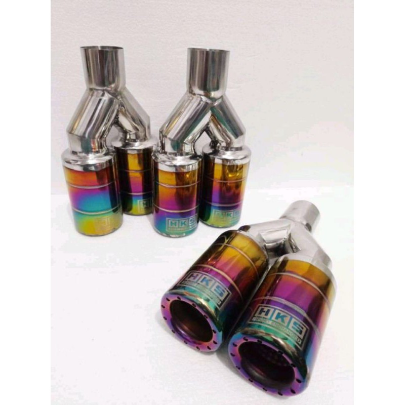 KNALPOT MOBIL RACING CABANG 2 SUARA NGEBASS BULAT ADEM SEMUA JENIS MOBIL / Knalpot HKS / MOBIL