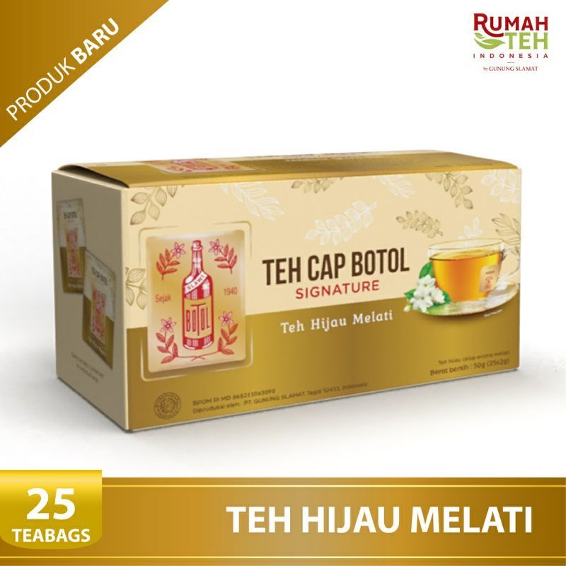 

Teh cap botol signature teh hijau melati celup melati isi 25 s