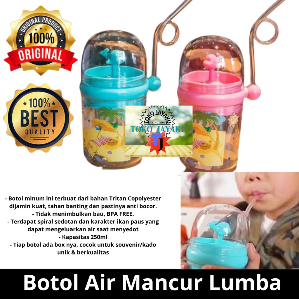 TJ Botol Air Mancur Lumba Lumba Anak Anak Botol Plastik Mancur Lumba Botol Minuman lumba Tempat Minu