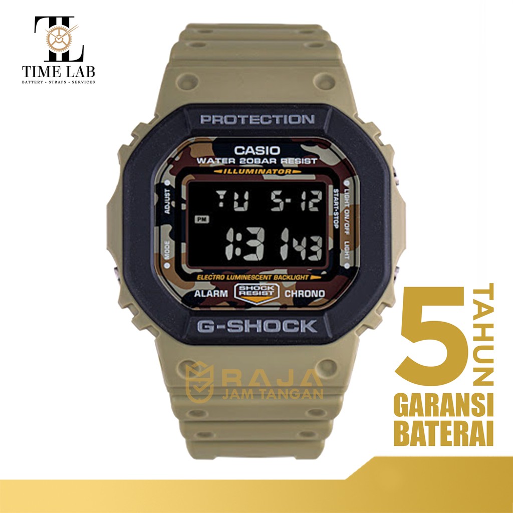 G SHOCK ORIGINAL DW-5610SUS-5D / DW 5610SUS 5D JAM TANGAN PRIA DIGITAL KARET COKLAT