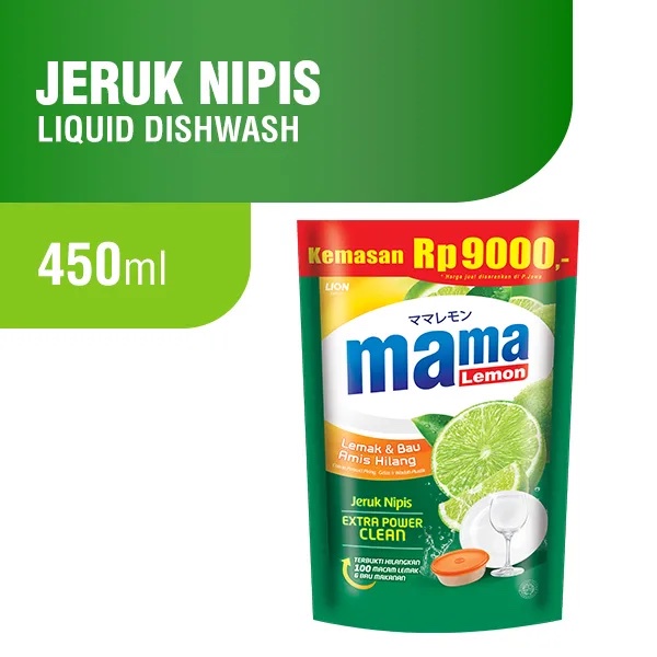 Mama Lemon Jeruk Nipis Pouch Sabun Cuci Piring 450ml